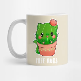 Free Hugs cactus cat Mug